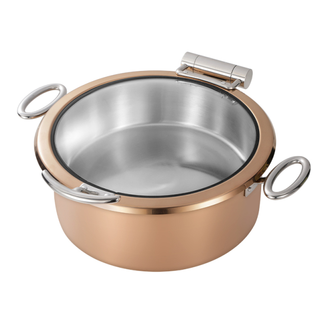 Round Rose Golden  chafing dish 5L