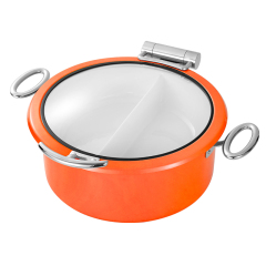 Round  Orange chafing dish 5L