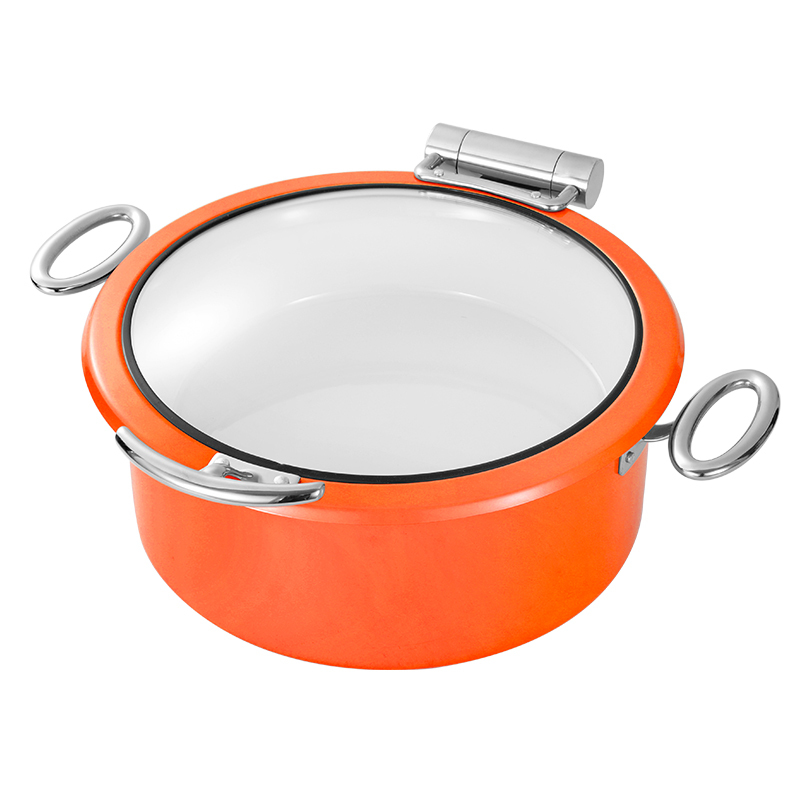 Round  Orange chafing dish 5L