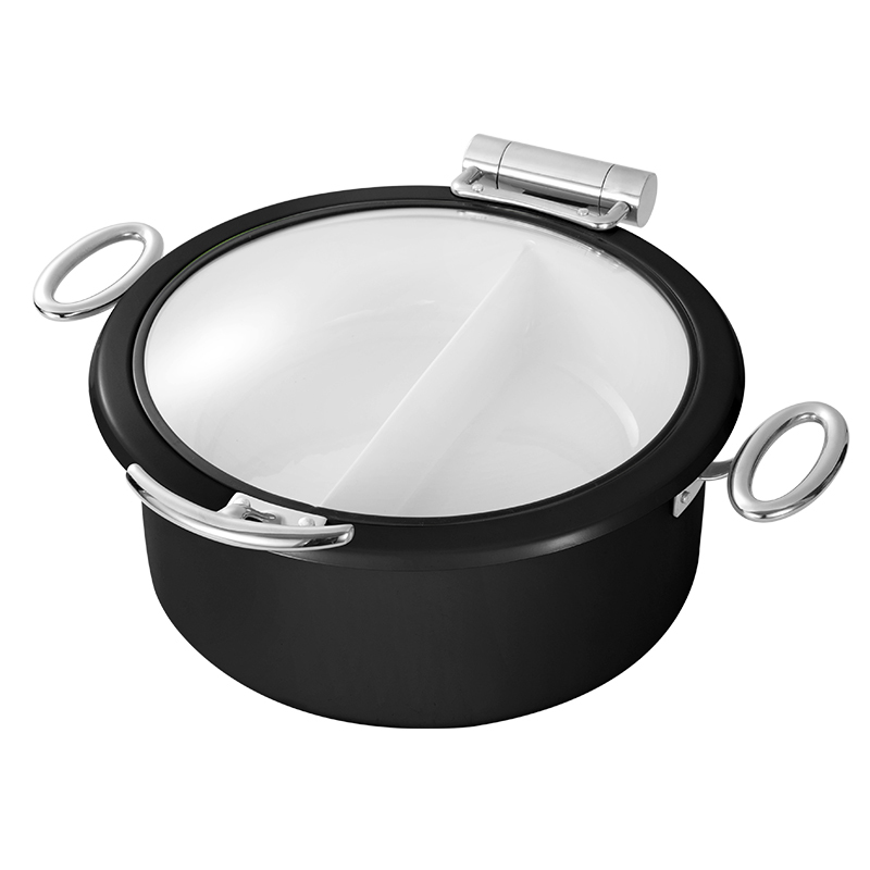 Round Black chafing dish 5L