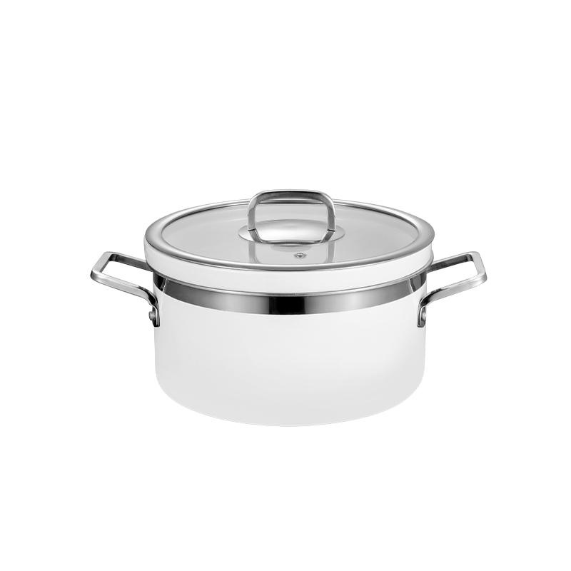 20cm White  Three-layer steel Chafing Dishes