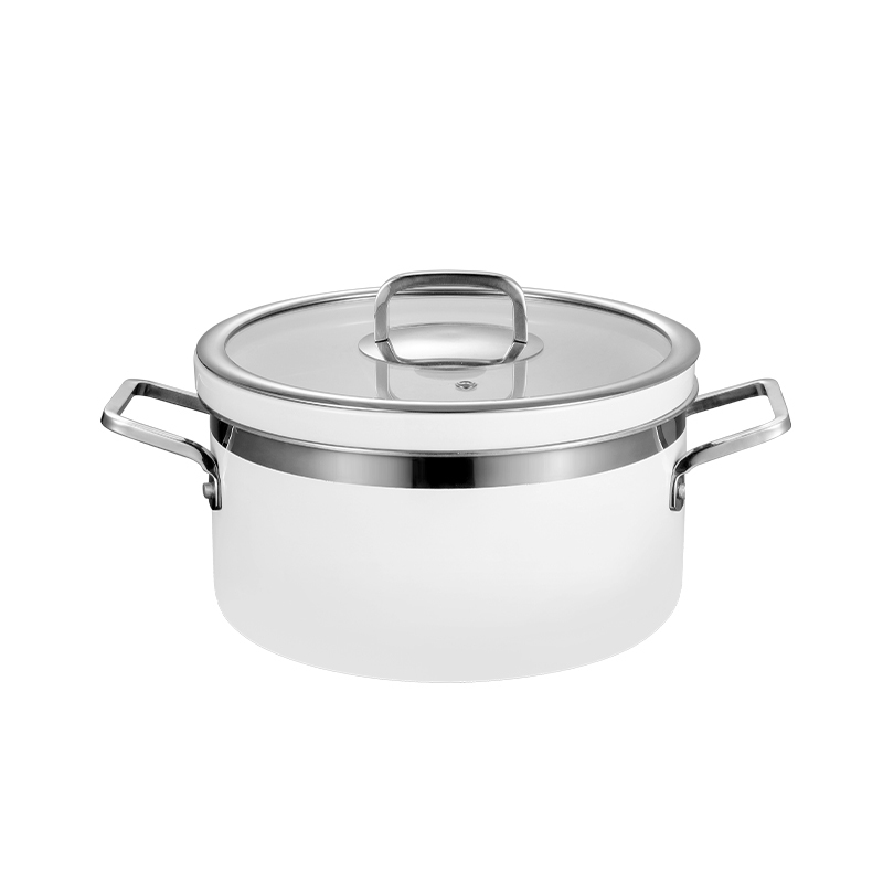 24cm White  Three-layer steel Chafing Dishes