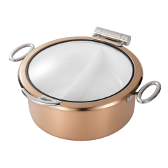 Round Rose Golden  chafing dish 5L