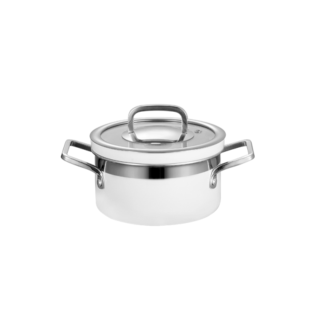 16cm WhiteThree-layer steel Chafing Dishes