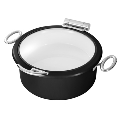 Round Black chafing dish 5L