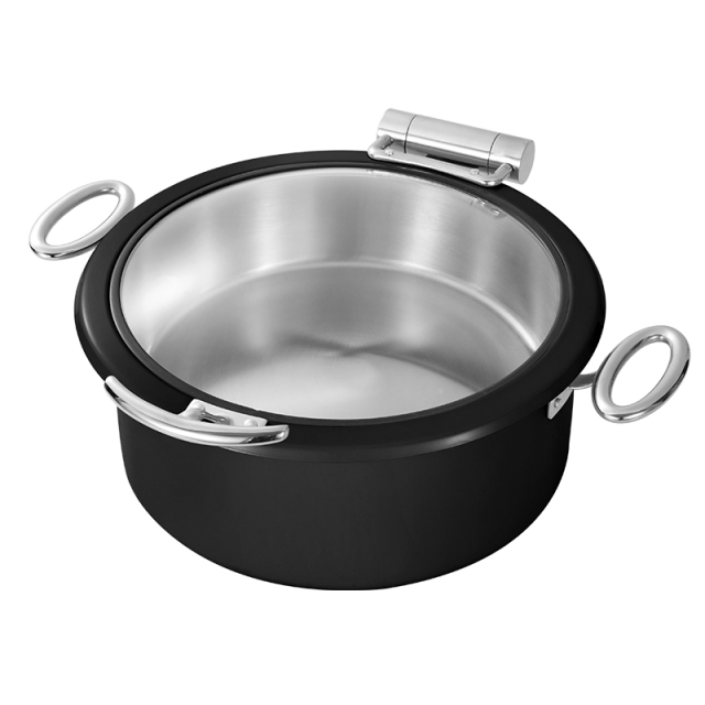 Round Black chafing dish 5L