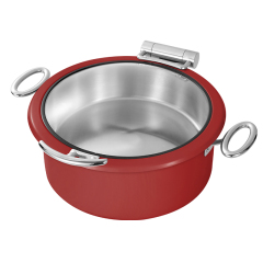 Round Red chafing dish 5L