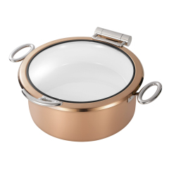 Round Rose Golden  chafing dish 5L