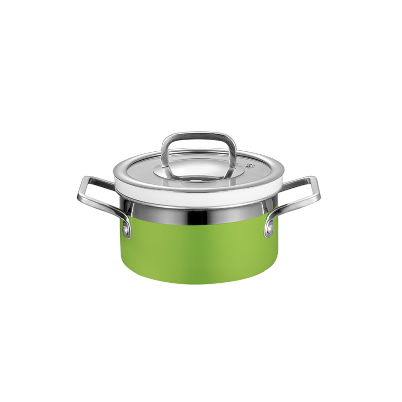 16cm Green Three-layer steel Chafing Dishes