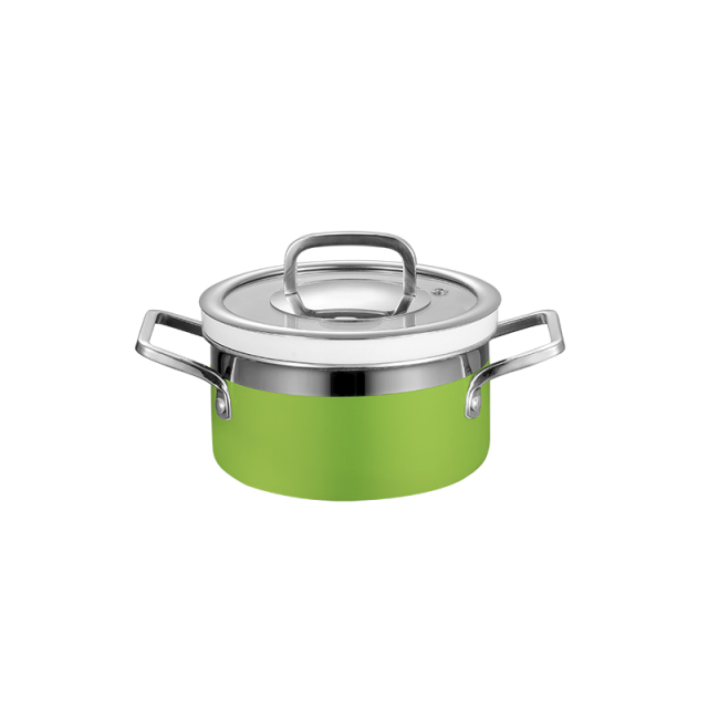 16cm Green Three-layer steel Chafing Dishes