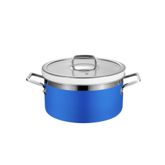 20cm Blue Three-layer steel Chafing Dishes