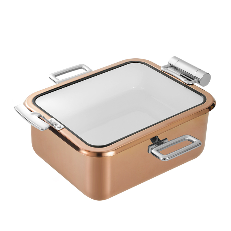 Square Rose Golden  chafing dish 5L