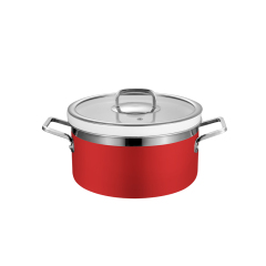 20cm Red Three-layer steel Chafing Dishes