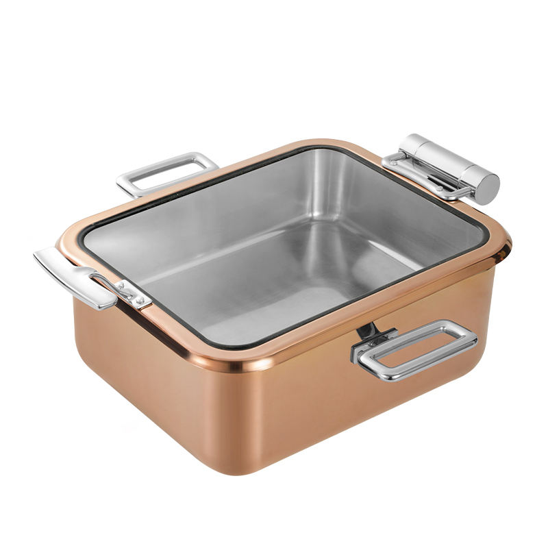 Square Rose Golden  chafing dish 5L