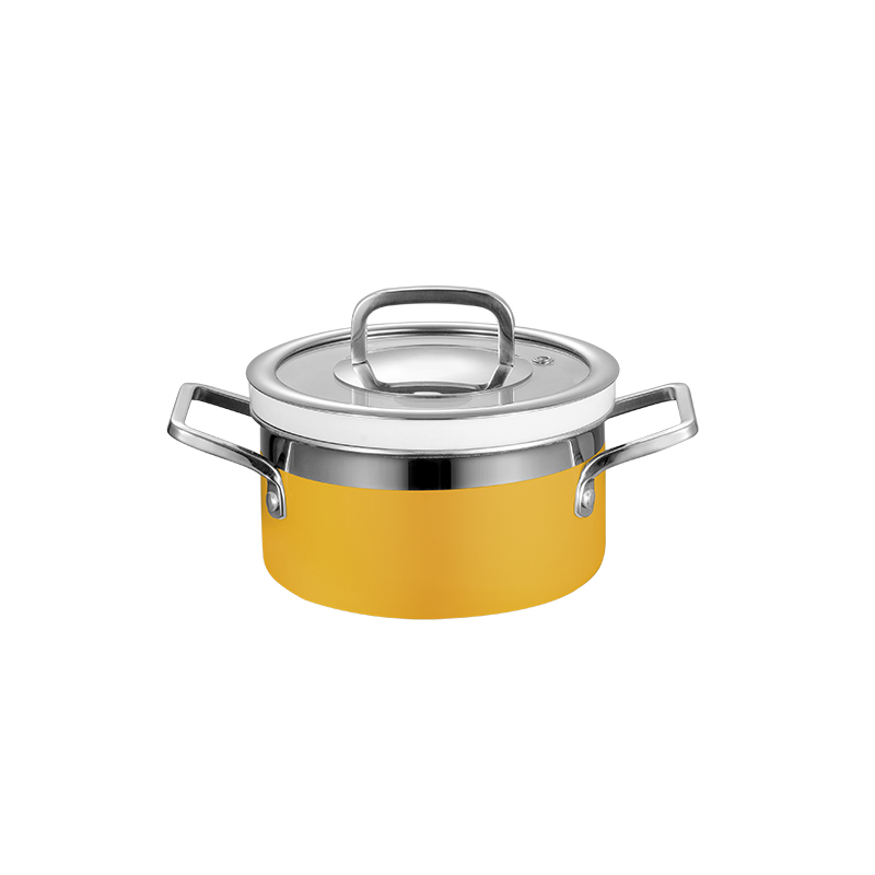 16cm Yellow Three-layer steel Chafing Dishes