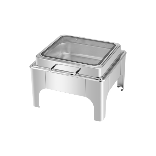 6L  Square Stainless Steel Electric Chafing Dish with Stand