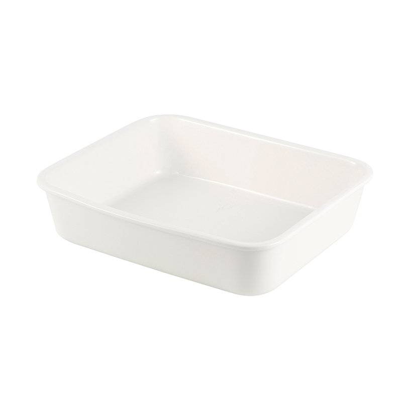 Square Chafer Pot With Black Silica gel glass lid Wooden handle 5.2L