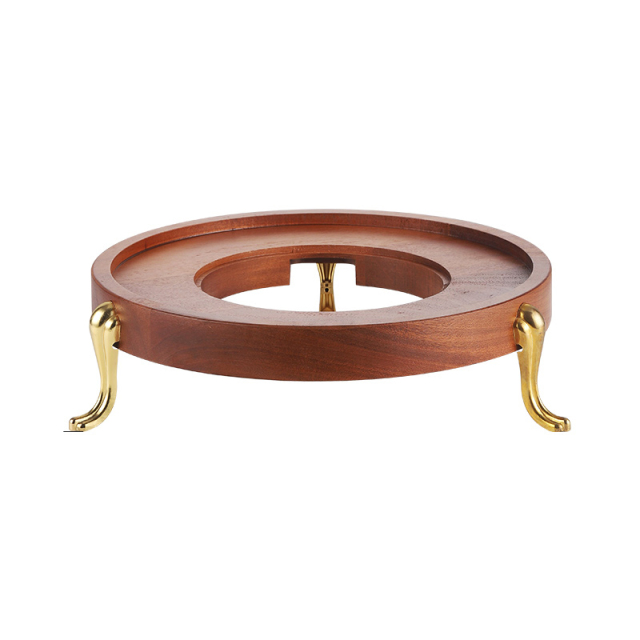 Wooden Round Base with Induction Cooker