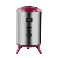 Red  6L-18L Stainless Steel Insulation Barrel With Temperature Display