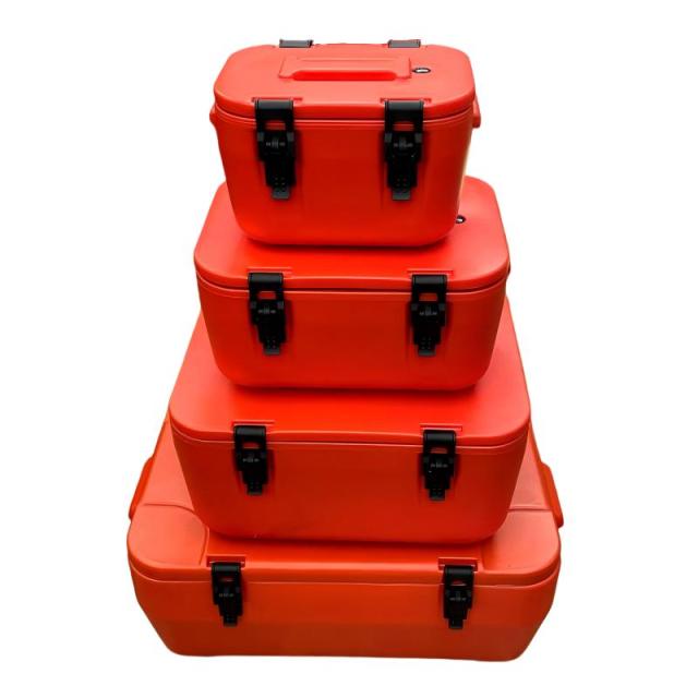 Red Plastic Foamed Rectangular Insulated Bucket Set