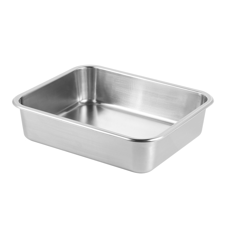 Square Chafer Pot With Red  Silica gel glass lid Wooden handle 5.2L