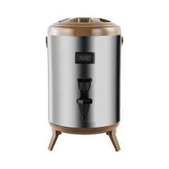 Brown 6L-18L Stainless Steel Insulation Barrel With Temperature Display