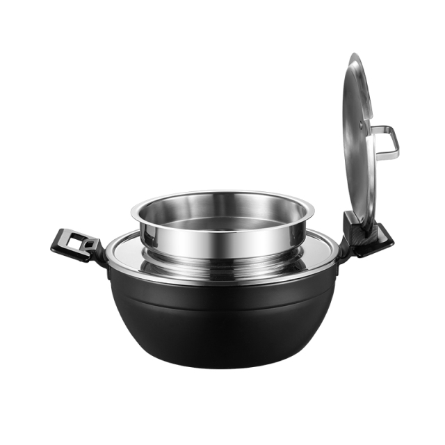 Black  Three-layer steel soup pot 3L