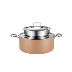 Rose Gold Three-layer steel soup pot 3L