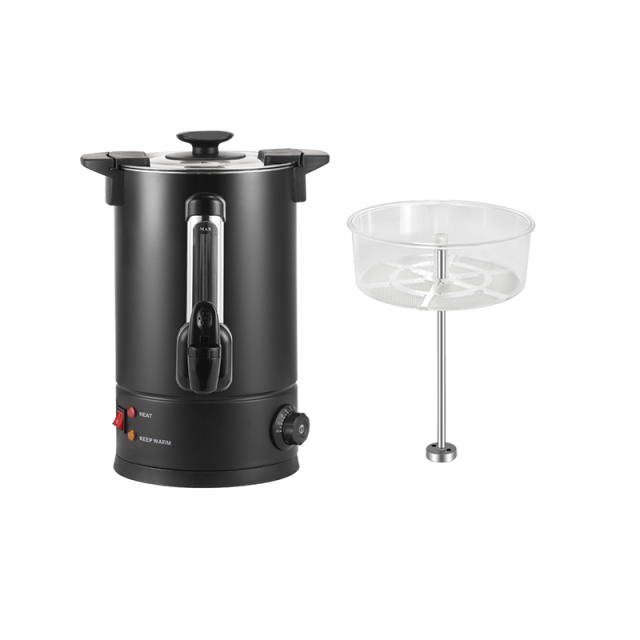 Black Double-walled Coffee Urn With water gauge Temperature controller PC filter