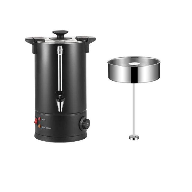 Black Single-walled Coffee Urn With water gauge Temperature controller Stainless steel filter
