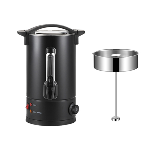 Black Single-walled Coffee Urn With water gauge Temperature controller Stainless steel filter