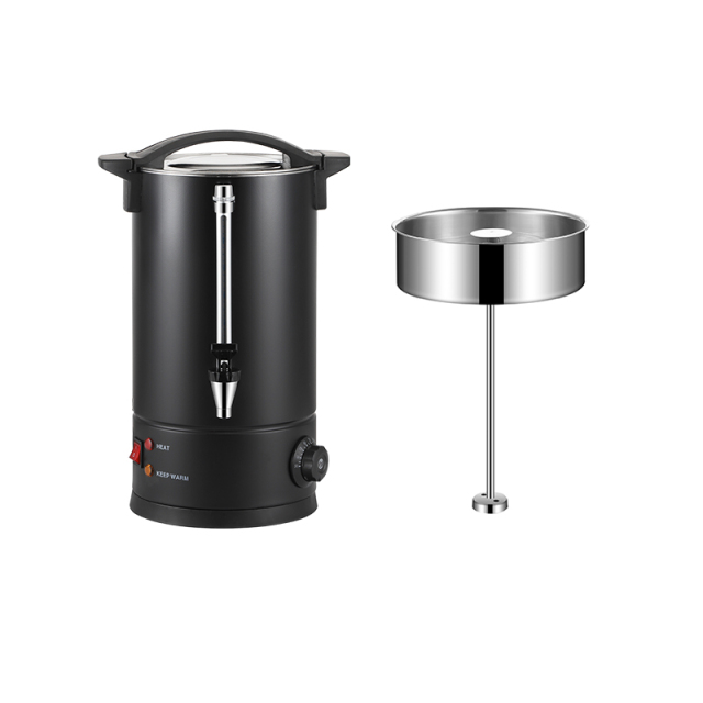 Black Single-walled Coffee Urn With water gauge Temperature controller Stainless steel filter