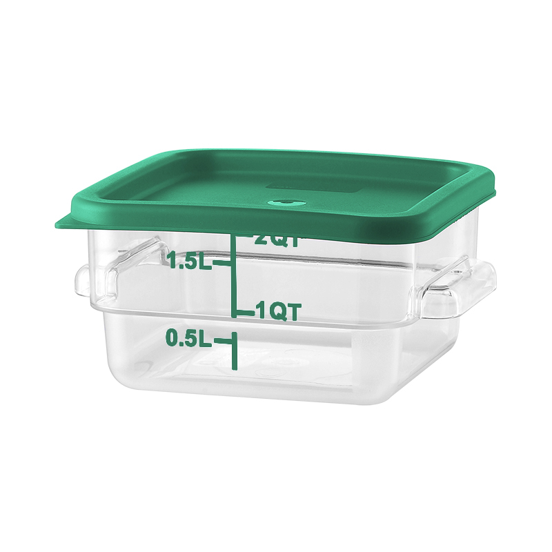 2QT Kitchen Vegetable Food Storage PC Containers Green Scale With Lids  Green