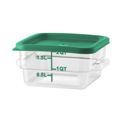 2QT Kitchen Vegetable Food Storage PC Containers Green Scale With Lids  Green