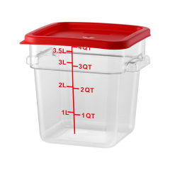 4QT Kitchen Vegetable Food Storage PC Containers Red Scale With Lids  Red
