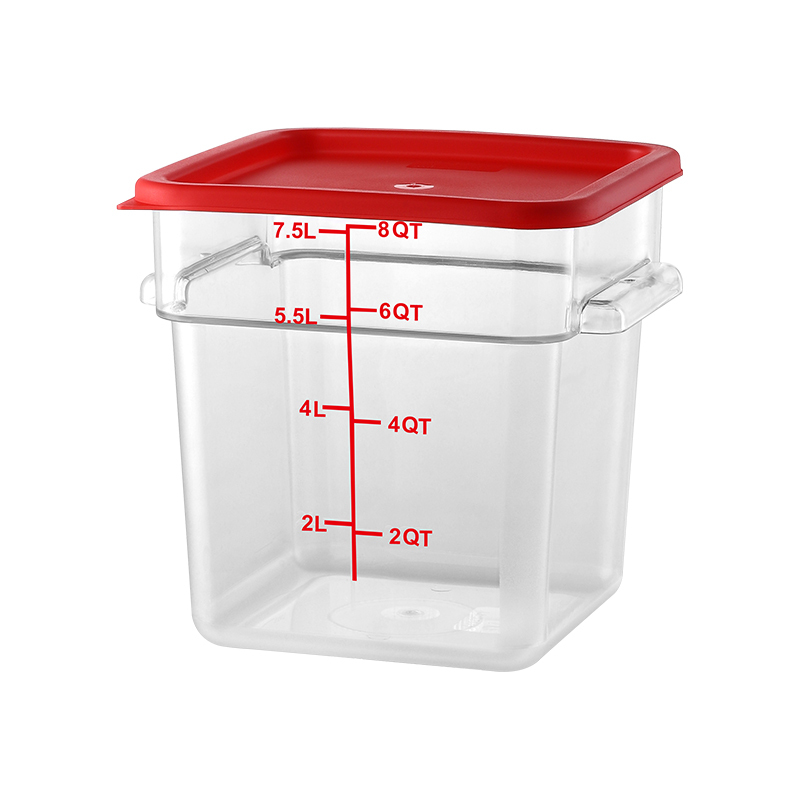 8QT Kitchen Vegetable Food Storage PC Containers Red Scale With Lids Red