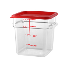 8QT Kitchen Vegetable Food Storage PC Containers Red Scale With Lids Red