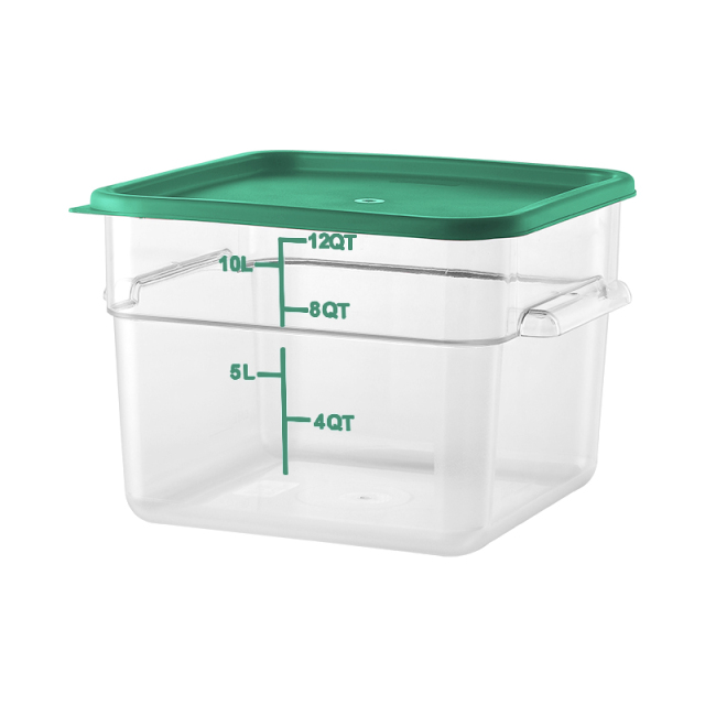 12QT Kitchen Vegetable Food Storage PC Containers Green Scale With Lids Green