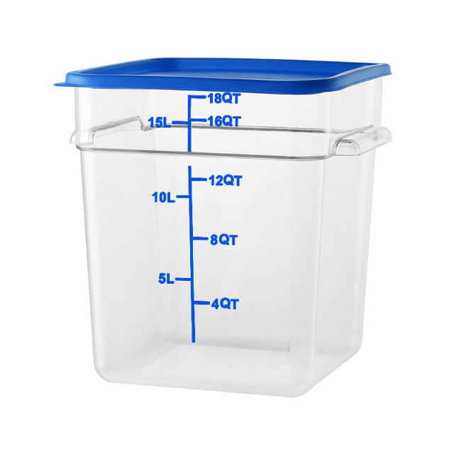 18QT Kitchen Vegetable Food Storage PC Containers Blue Scale With Lids Blue