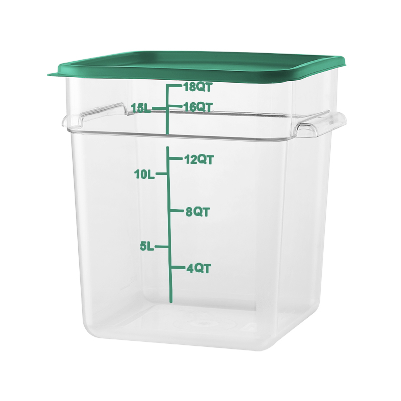 18QT Kitchen Vegetable Food Storage PC Containers Green Scale With Lids Green