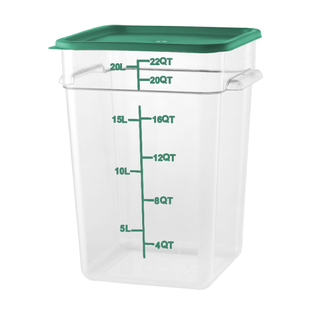 22QT Kitchen Vegetable Food Storage PC Containers Green Scale With Lids Green