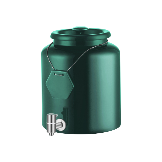Ceramic Milk Insulation Bucket With Wooden Base and Heater | Color Options