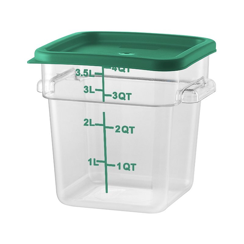 4QT Kitchen Vegetable Food Storage PC Containers Green Scale With Lids Green