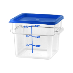 6QT Kitchen Vegetable Food Storage PC Containers Blue Scale With Lids Blue