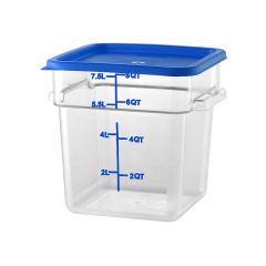 8QT Kitchen Vegetable Food Storage PC Containers Blue Scale With Lids Blue