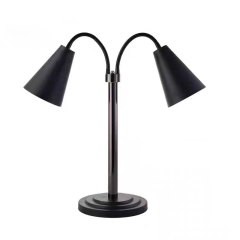 Black Double-head Elbow Stainless Steel Food Heating Lamp
