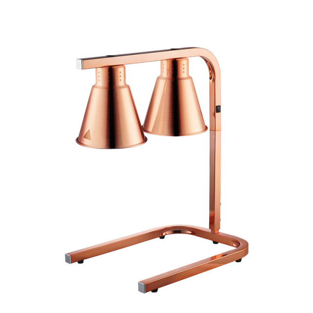 Rose Gold Shelf-style Double-headed Stainless Steel Food Heating Lamp