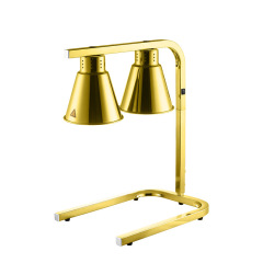 Gold Shelf-style Double-headed Stainless Steel Food Heating Lamp