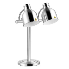 Silver Direct-tube Double-ended Stainless Steel Food Heating Lamp