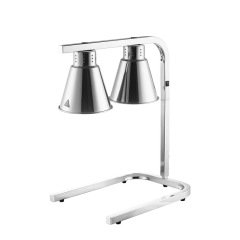 Silver Shelf-style Double-headed Stainless Steel Food Heating Lamp